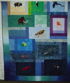    Ribbon Winner 12 C 16 Paul Sinicrope Animal Grove - 2nd Place Large Traditional Applique/Mixed Self Quilted